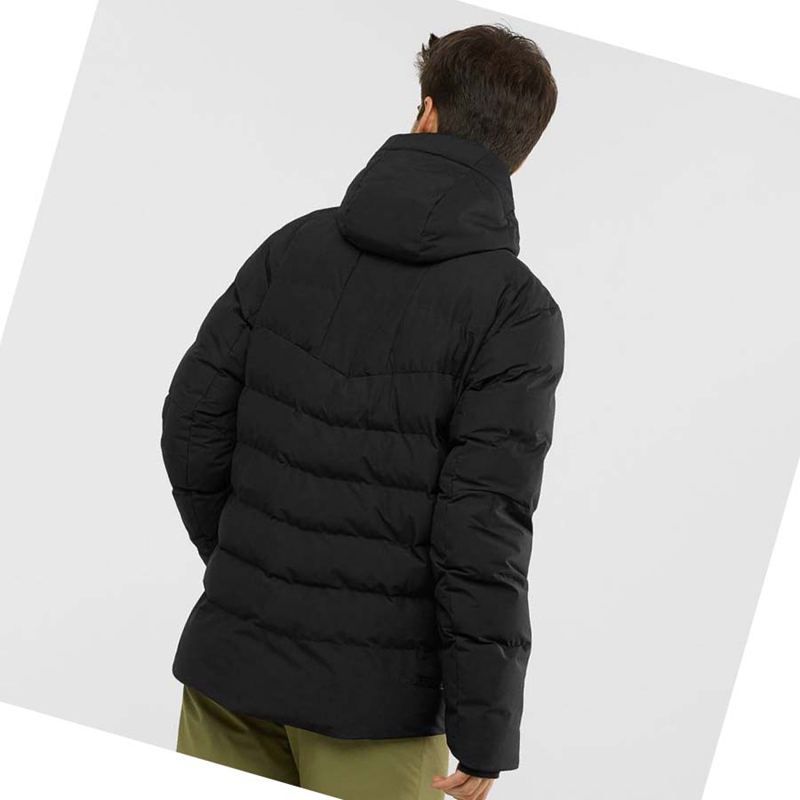 Men's Salomon SNOWSHELTER Ski Jackets Black | 26370-JWFM