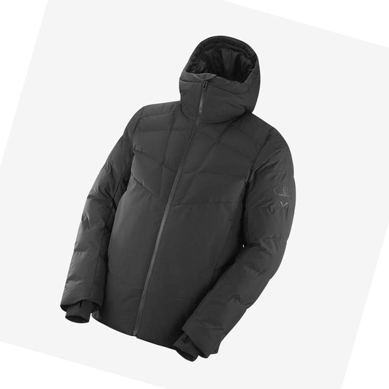 Men\'s Salomon SNOWSHELTER Ski Jackets Black | 26370-JWFM