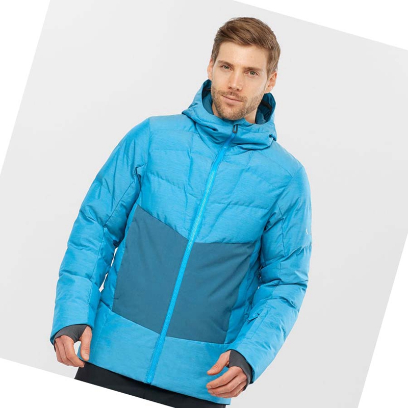 Men's Salomon SNOWSHELTER Ski Jackets Blue | 26938-OHCA