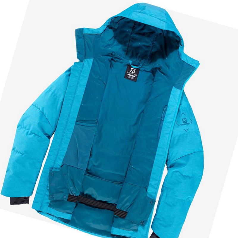 Men's Salomon SNOWSHELTER Ski Jackets Blue | 26938-OHCA