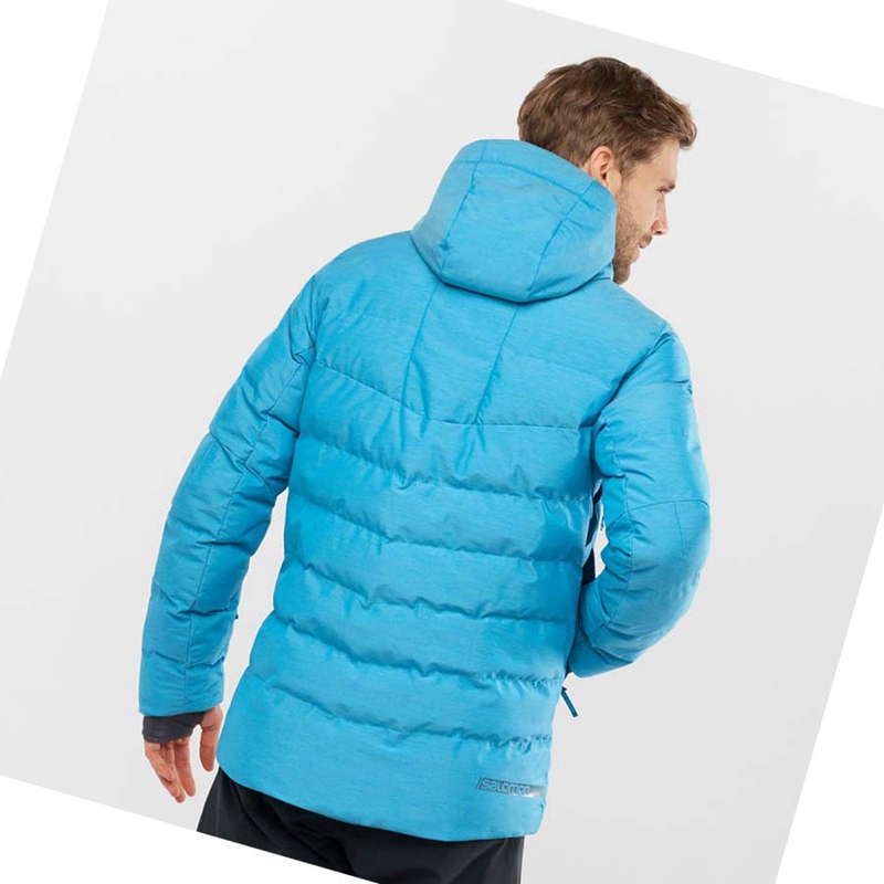 Men's Salomon SNOWSHELTER Ski Jackets Blue | 26938-OHCA