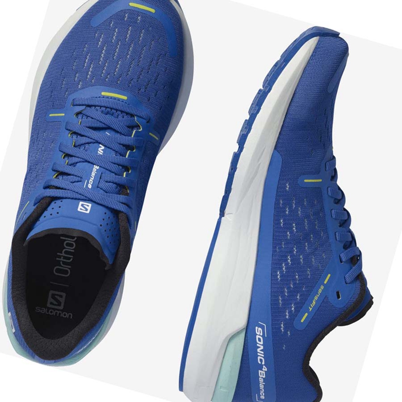 Men's Salomon SONIC 4 Balance Running Shoes Blue | 14268-DQPM