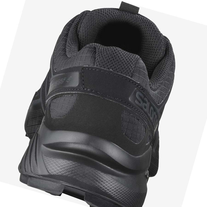 Men's Salomon SPEEDCROSS 4 WIDE FORCES Boots Black | 08341-FPLK