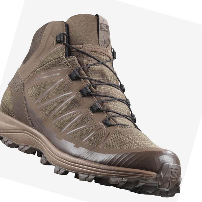 Men's Salomon SPEED ASSAULT FORCES Boots Brown | 21495-GRSX