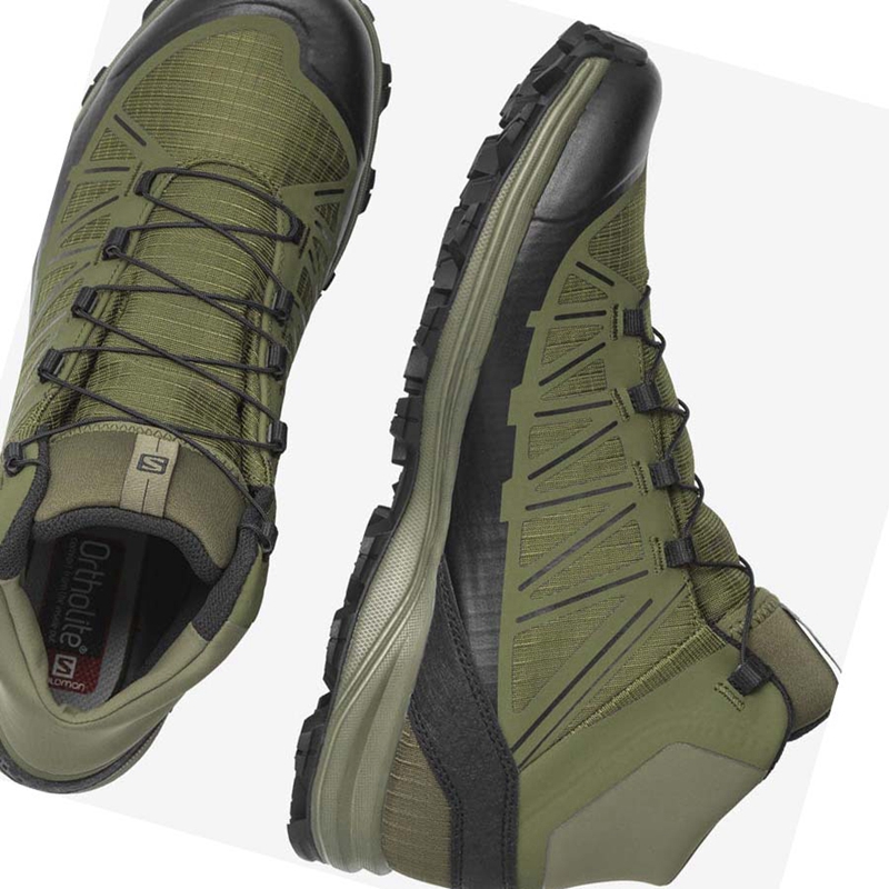 Men's Salomon SPEED ASSAULT FORCES Boots Olive | 42380-OEIG