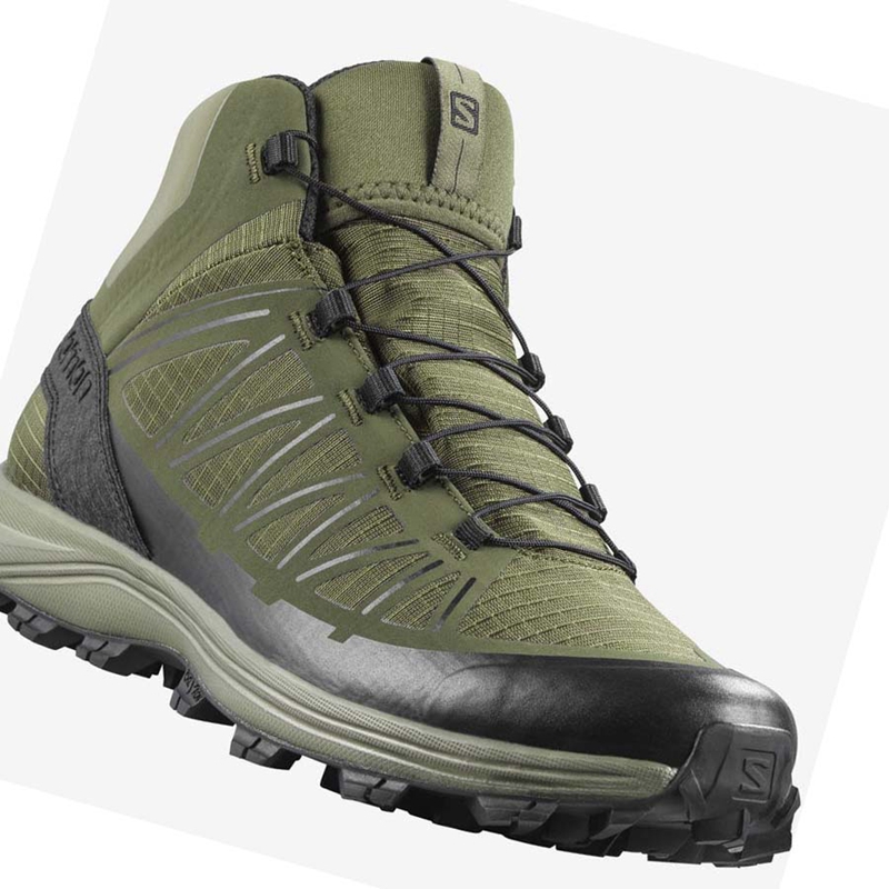 Men's Salomon SPEED ASSAULT FORCES Boots Olive | 42380-OEIG