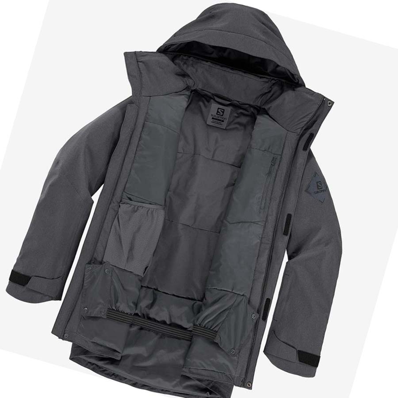 Men's Salomon STANCE CARGO Ski Jackets Black | 81074-CPMZ