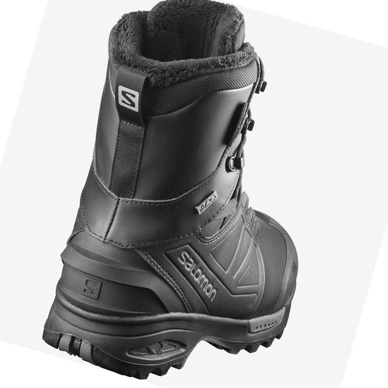 Men's Salomon TOUNDRA PRO CLIMASALOMON™ WATERPROOF Winter Boots Black | 32410-IJUZ