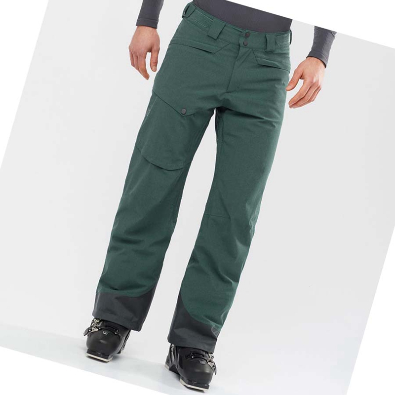 Men's Salomon UNTRACKED Ski Pants Olive | 74056-SFRY