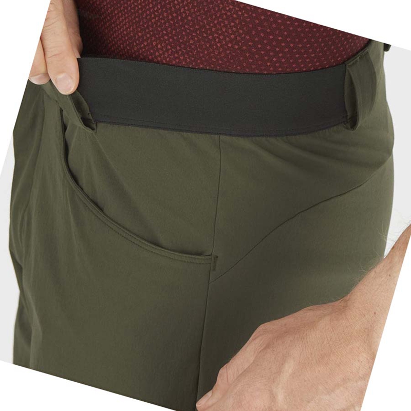 Men's Salomon WAYFARER Shorts Olive | 67530-XPNC