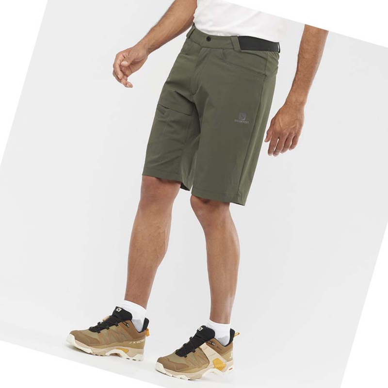 Men's Salomon WAYFARER Shorts Olive | 67530-XPNC