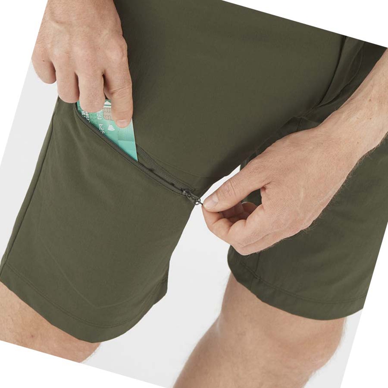 Men's Salomon WAYFARER Shorts Olive | 67530-XPNC