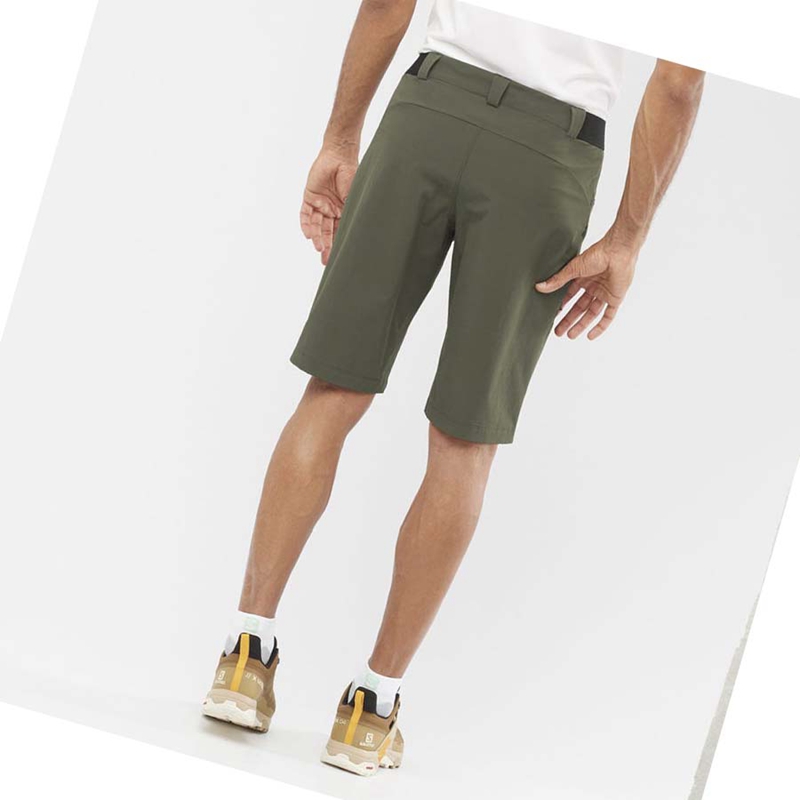 Men's Salomon WAYFARER Shorts Olive | 67530-XPNC