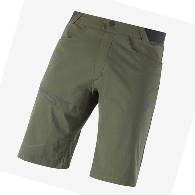 Men\'s Salomon WAYFARER Shorts Olive | 67530-XPNC