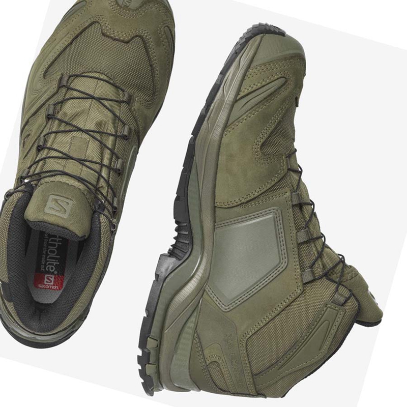 Men's Salomon XA FORCES MID GORE-TEX EN Boots Olive | 41876-AZMU