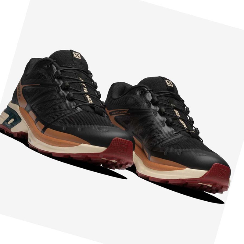 Men's Salomon XT-WINGS 2 Sneakers Black / Coffee | 92871-PHTN