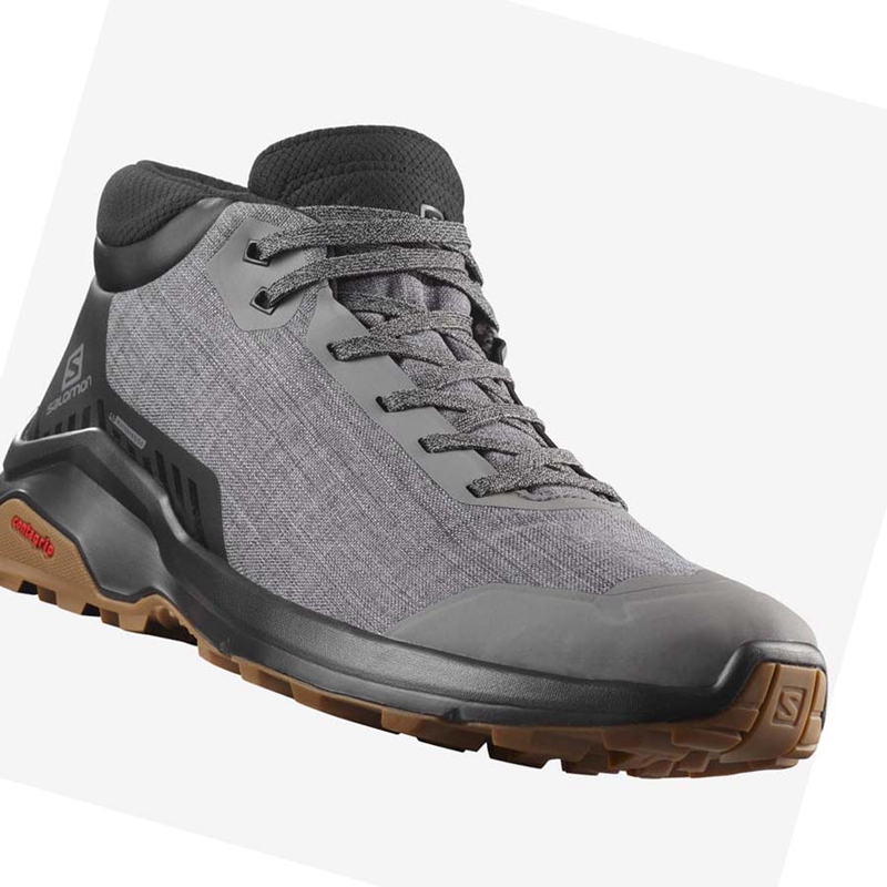 Men's Salomon X REVEAL CHUKKA CLIMASALOMON™ WATERPROOF Winter Boots Grey | 27396-GKDW