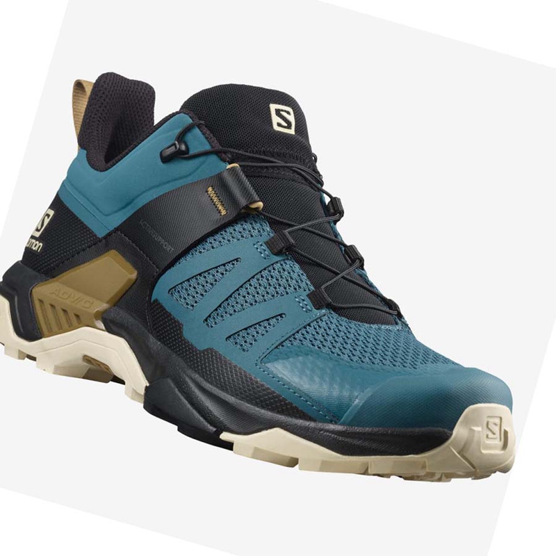 Men's Salomon X ULTRA 4 Hiking Shoes Aqua | 19328-LSXZ