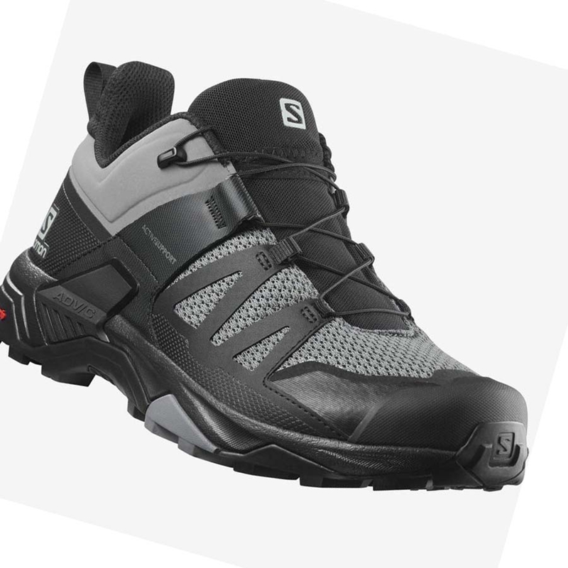 Men's Salomon X ULTRA 4 Hiking Shoes Grey / Black | 15847-UKEG