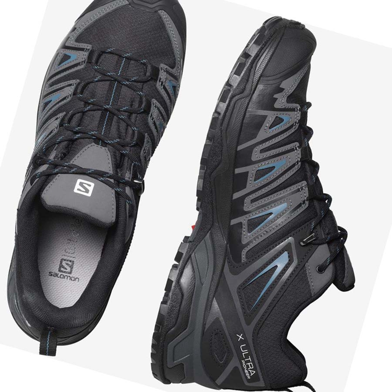 Men's Salomon X ULTRA PIONEER CLIMASALOMON™ WATERPROOF Hiking Shoes Black | 18674-JHEP