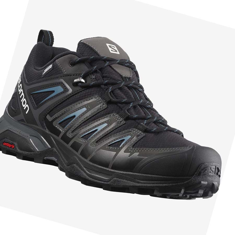 Men's Salomon X ULTRA PIONEER CLIMASALOMON™ WATERPROOF Hiking Shoes Black | 18674-JHEP