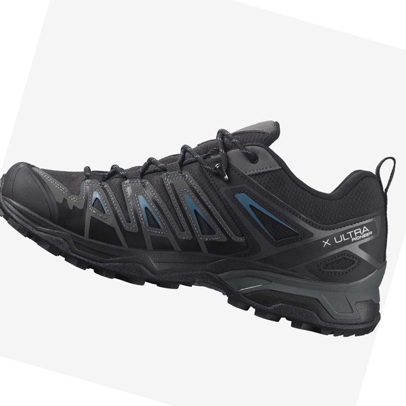 Men's Salomon X ULTRA PIONEER CLIMASALOMON™ WATERPROOF Hiking Shoes Black | 18674-JHEP