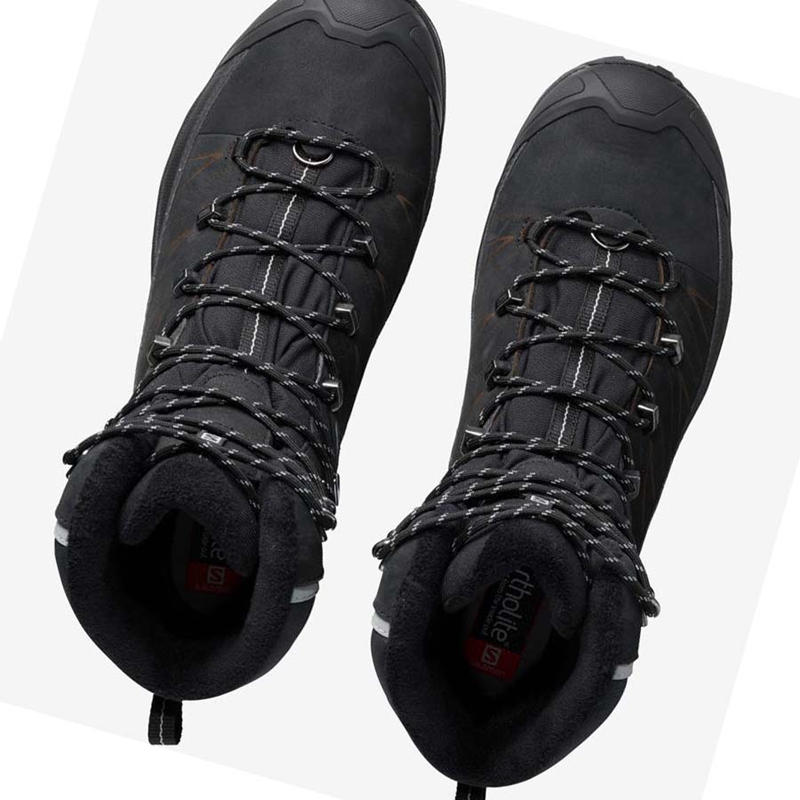 Men's Salomon X ULTRA WINTER CLIMASALOMON™ WATERPROOF 2 Winter Boots Black | 51632-YKFH