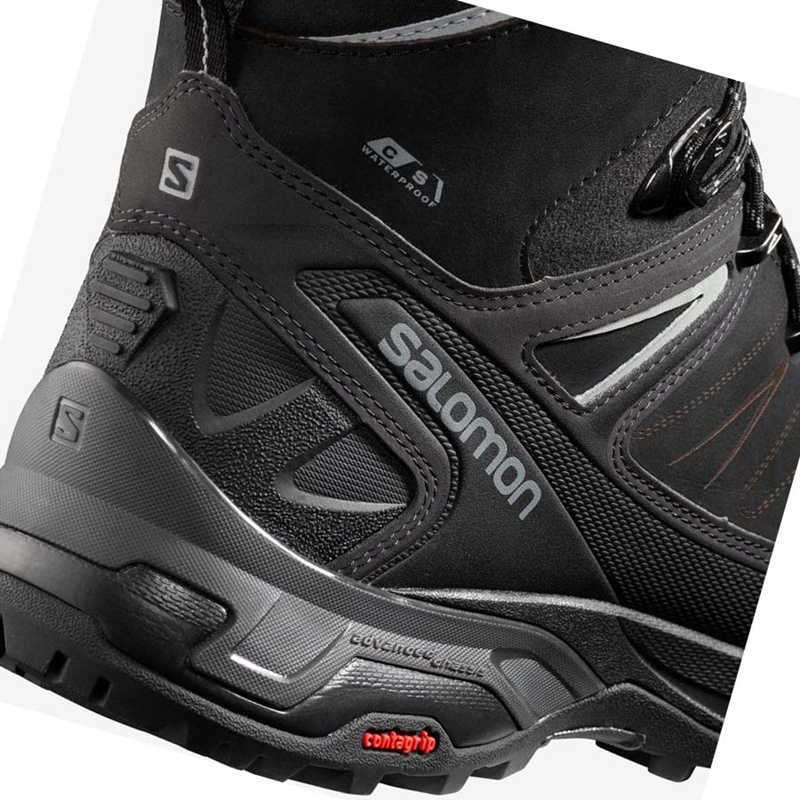 Men's Salomon X ULTRA WINTER CLIMASALOMON™ WATERPROOF 2 Winter Boots Black | 51632-YKFH