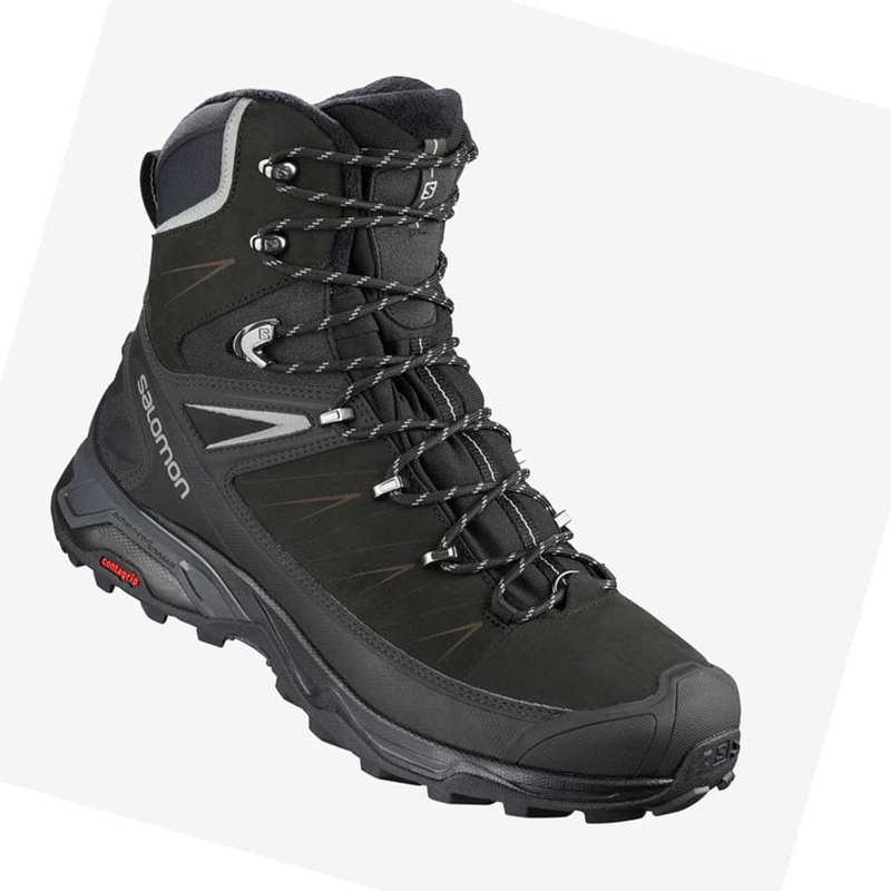 Men\'s Salomon X ULTRA WINTER CLIMASALOMON™ WATERPROOF 2 Winter Boots Black | 51632-YKFH