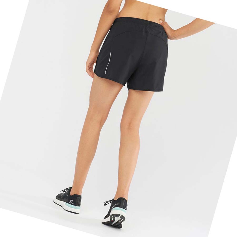 Women's Salomon AGILE Shorts Black | 72890-BAHU