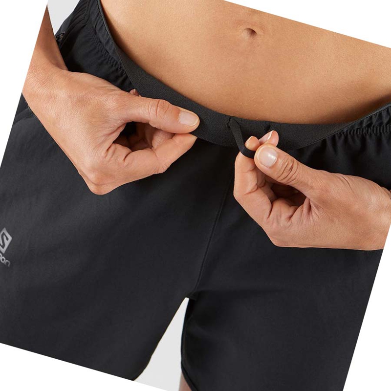 Women's Salomon AGILE Shorts Black | 72890-BAHU