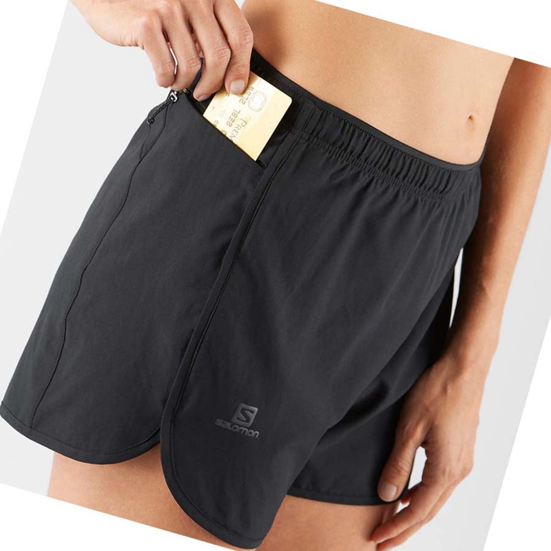 Women's Salomon AGILE Shorts Black | 72890-BAHU