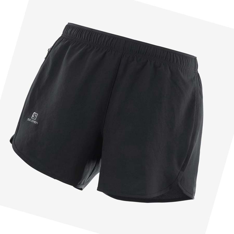 Women\'s Salomon AGILE Shorts Black | 72890-BAHU