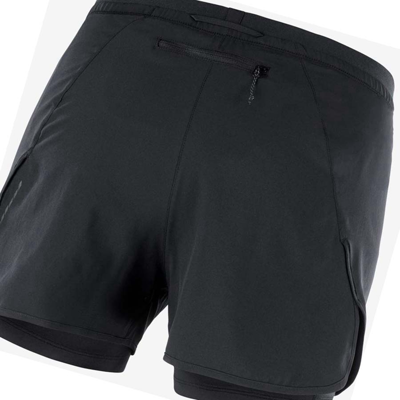 Women's Salomon CROSS 2IN1 Shorts Black | 42173-TICD