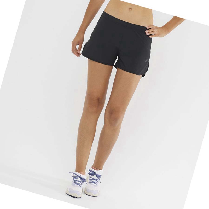 Women's Salomon CROSS 3'' Shorts Black | 68309-KXSO