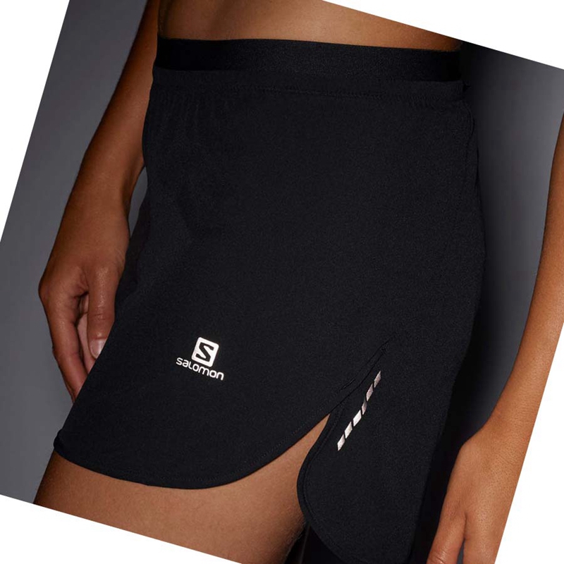 Women's Salomon CROSS 3'' Shorts Black | 68309-KXSO