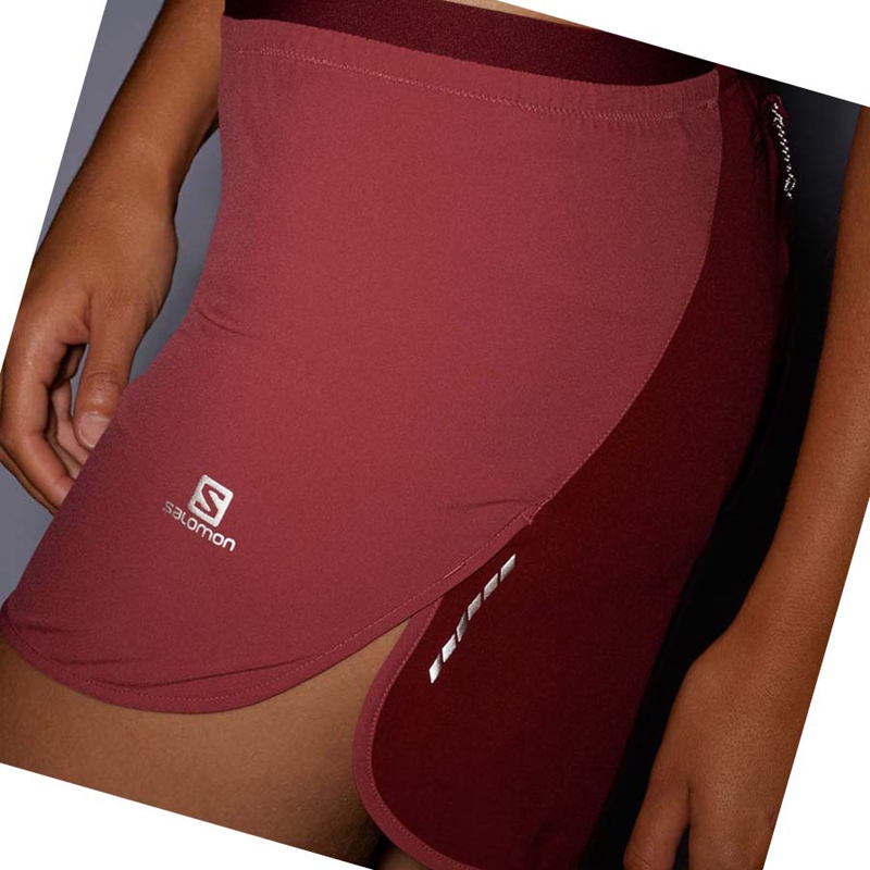 Women's Salomon CROSS 3'' Shorts Red | 72950-PVLZ