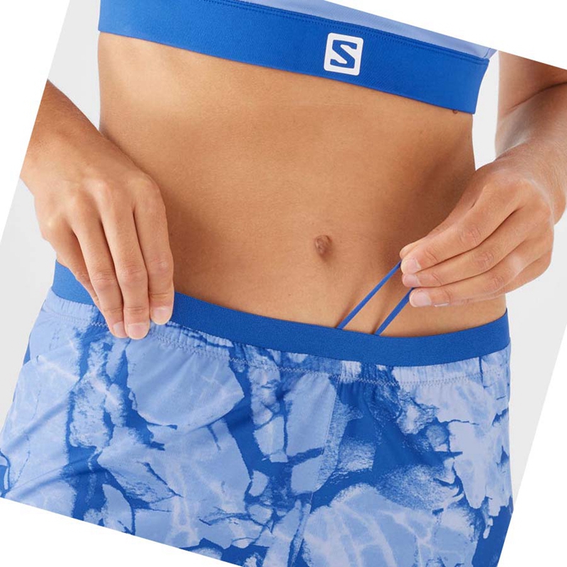 Women's Salomon CROSS 5'' Shorts Mint | 91654-WUGS