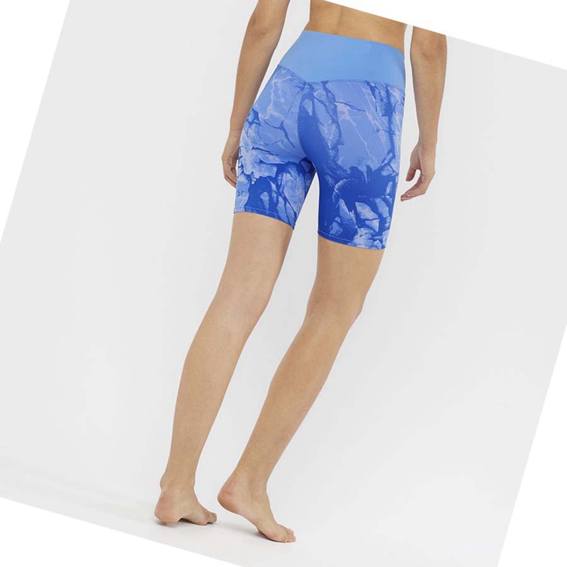 Women's Salomon CROSS MULTI 7'' Shorts Blue | 23871-EPUM