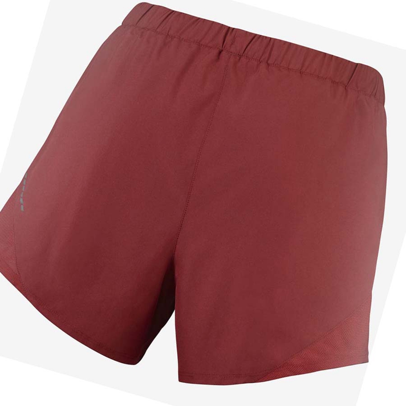 Women's Salomon CROSS REBEL 4'' Shorts Red | 69470-VBAQ