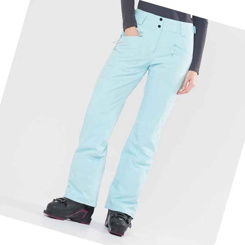 Women's Salomon EDGE Ski Pants Mint | 95374-XCGV