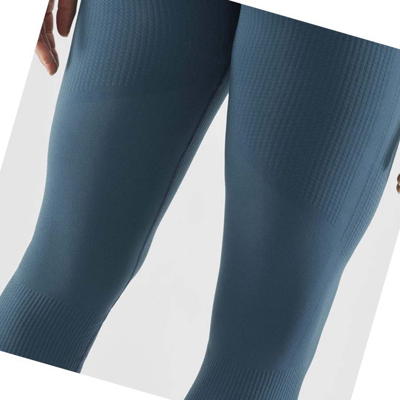 Women's Salomon ESSENTIAL SEAMLESS Pants Blue | 12968-ZJVH