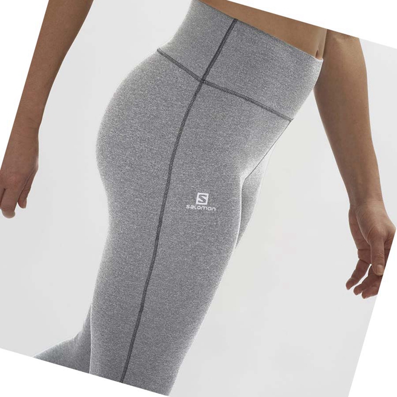 Women's Salomon ESSENTIAL WARM Pants Grey | 16523-PSUJ