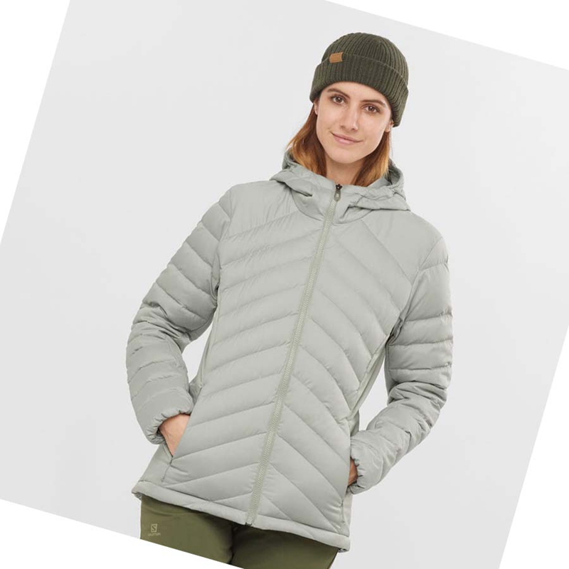 Women's Salomon ESSENTIAL XWARM DOWN INSULATED Jackets White | 45102-JKDU