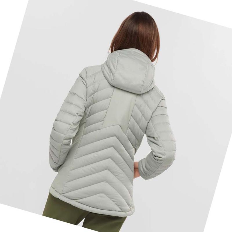 Women's Salomon ESSENTIAL XWARM DOWN INSULATED Jackets White | 45102-JKDU