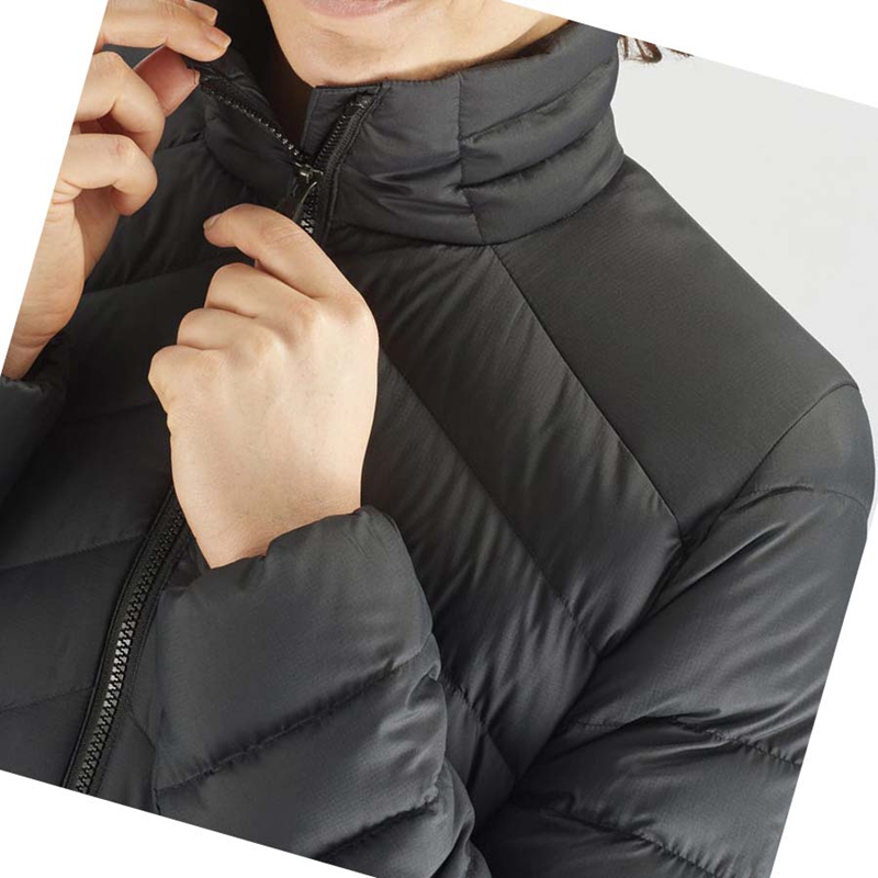 Women's Salomon ESSENTIAL XWARM DOWN INSULATED Jackets Black | 65031-VNRK