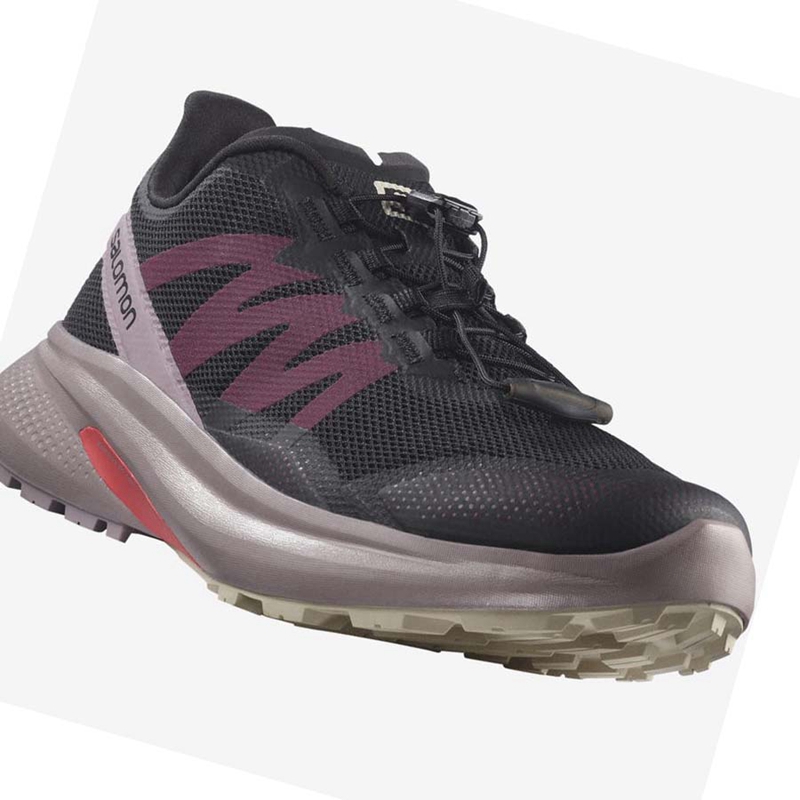 Women's Salomon HYPULSE Trail Trail Running Shoes Black | 05374-PJSC