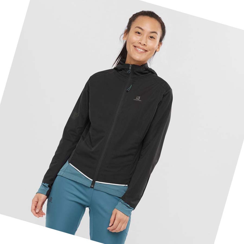 Women's Salomon LIGHT SHELL Jackets Black | 82105-UWPL