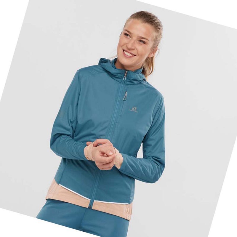 Women's Salomon LIGHT SHELL Jackets Blue | 39521-VCBJ