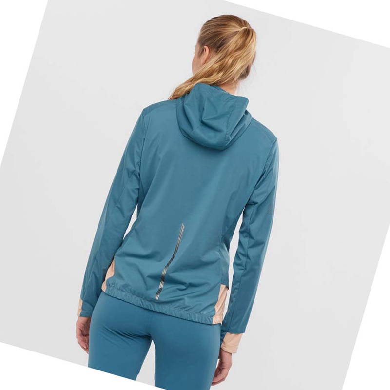 Women's Salomon LIGHT SHELL Jackets Blue | 39521-VCBJ